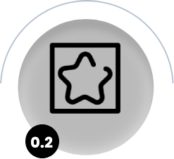 Star shape with musical instruments