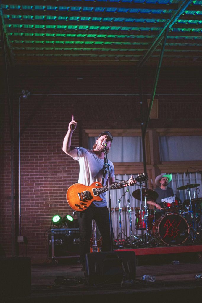 Musician performing on stage